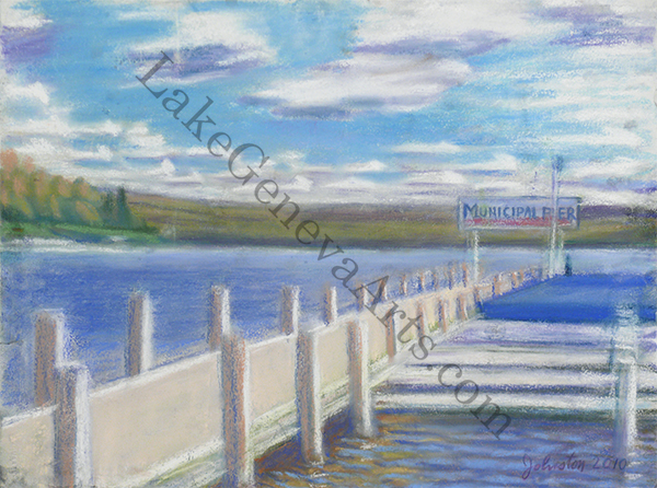 Municipal Pier in Williams Bay print